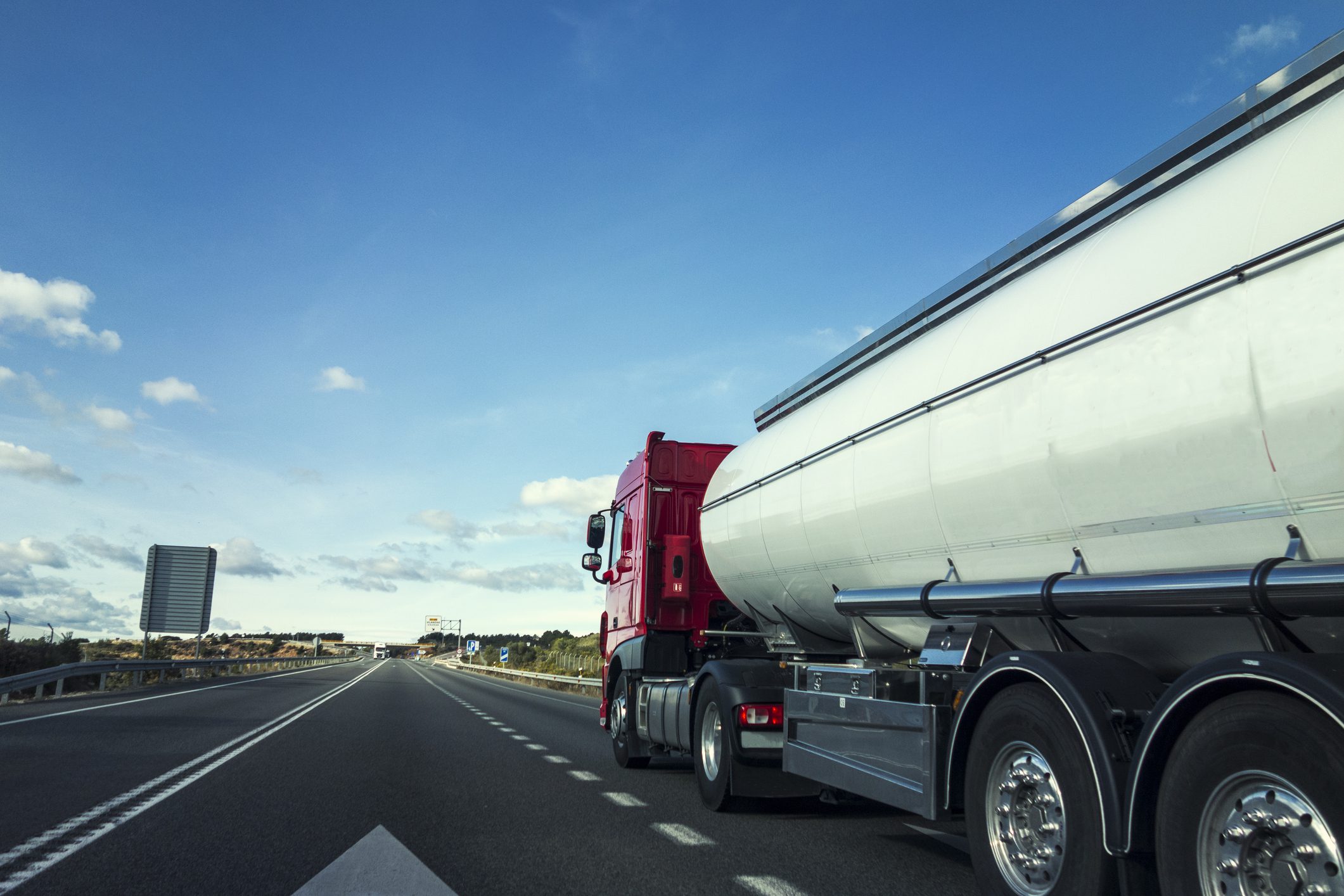 Tanker on the road
