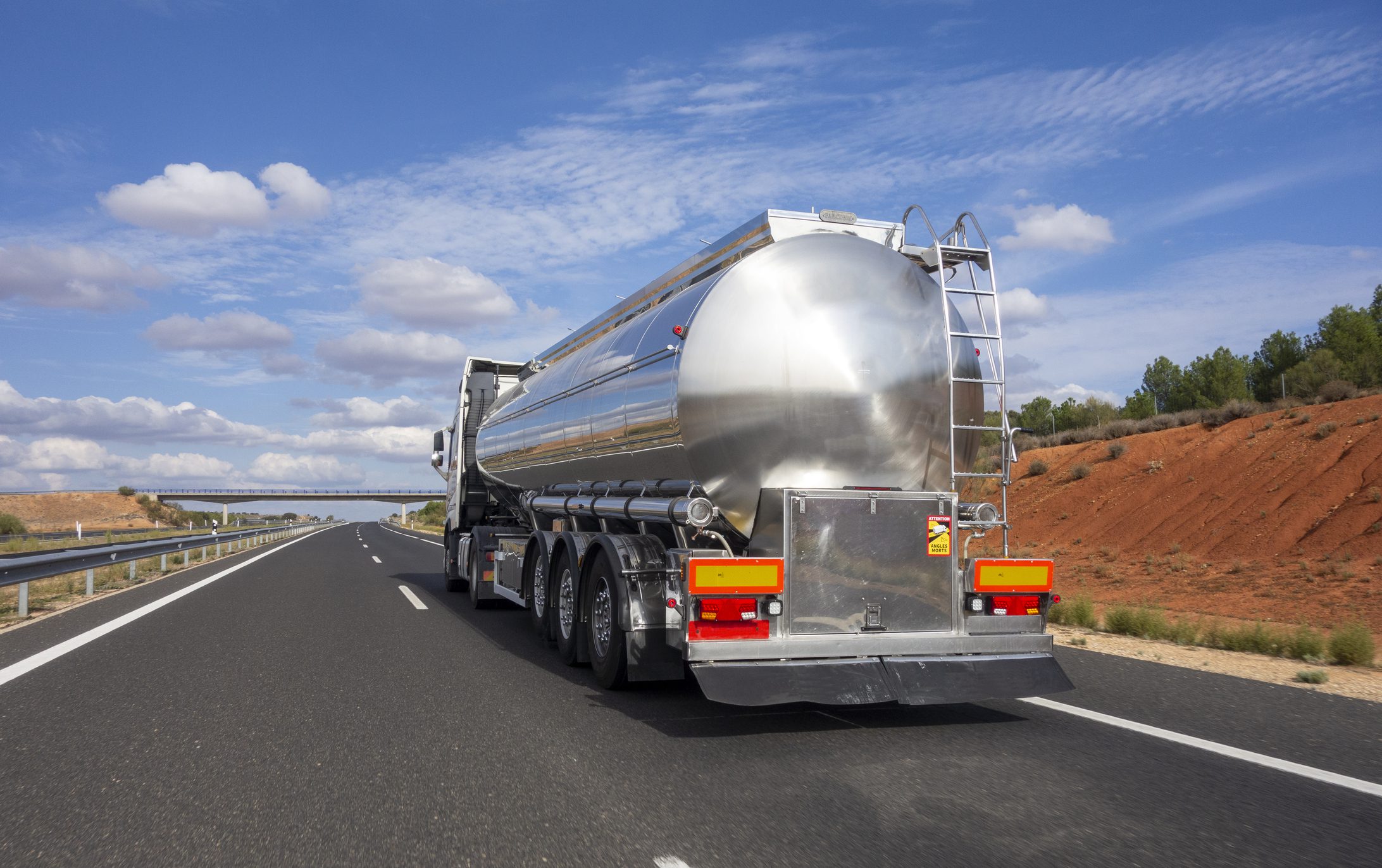 Tanker on the road